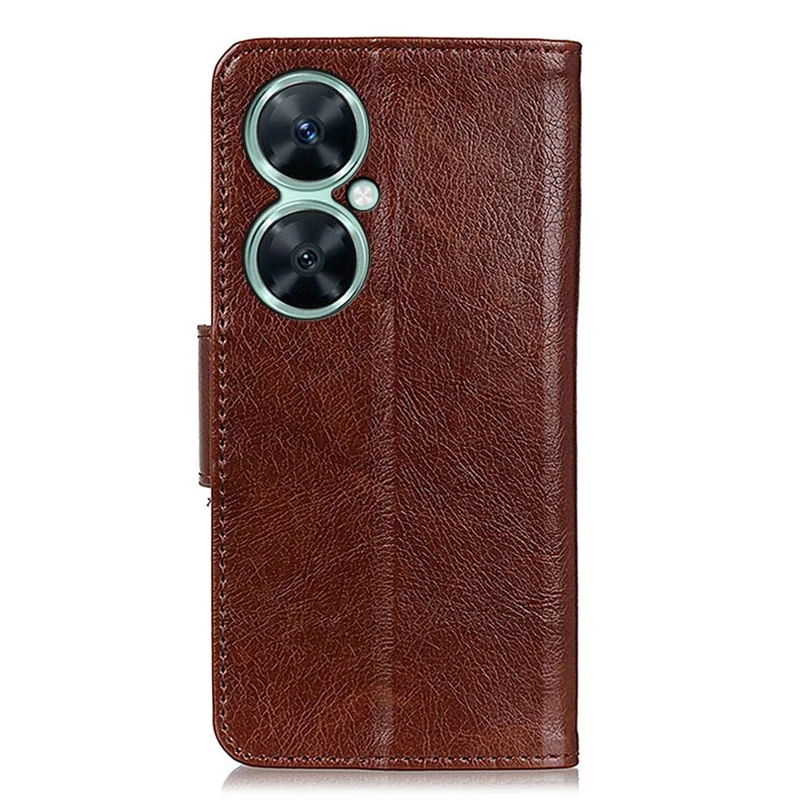 For Huawei nova 11i / Enjoy 60 Pro / Maimang 20 Wallet Phone Case Nappa Texture Stand Split Leather Cover - Brown