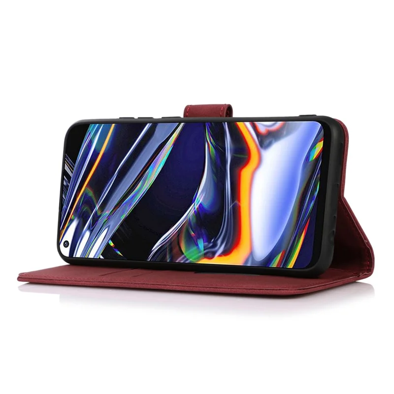 KHAZNEH For Huawei nova 11i / Enjoy 60 Pro / Maimang 20 Wallet Stand Phone Case Textured Leather Cover - Red