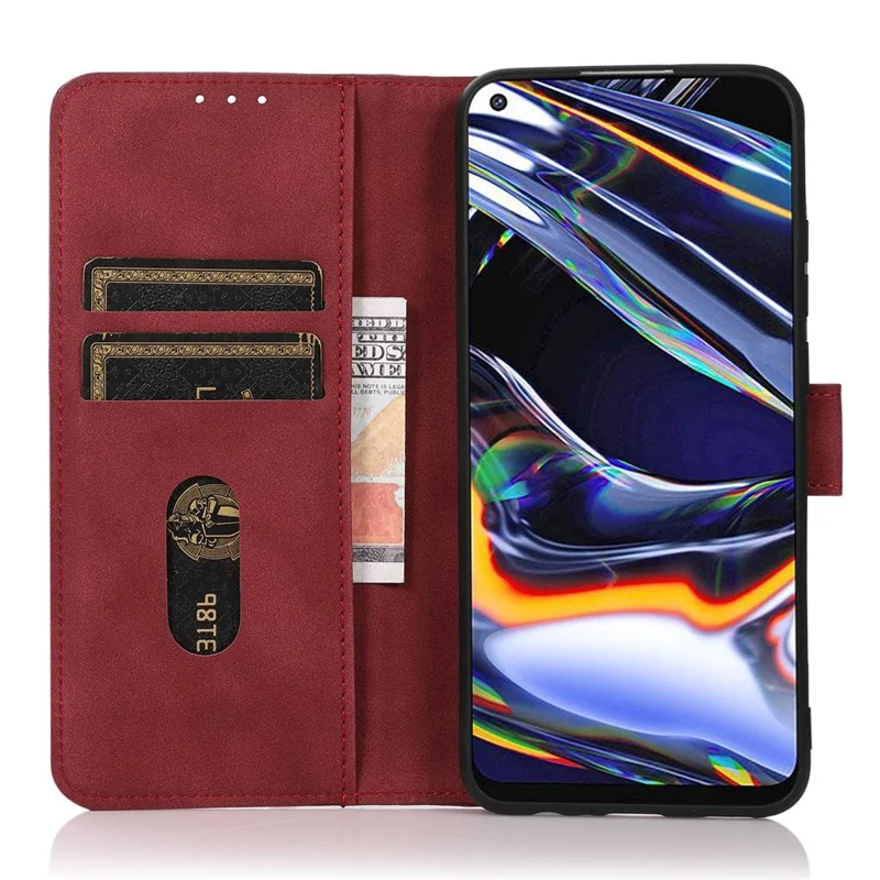 KHAZNEH For Huawei nova 11i / Enjoy 60 Pro / Maimang 20 Wallet Stand Phone Case Textured Leather Cover - Red