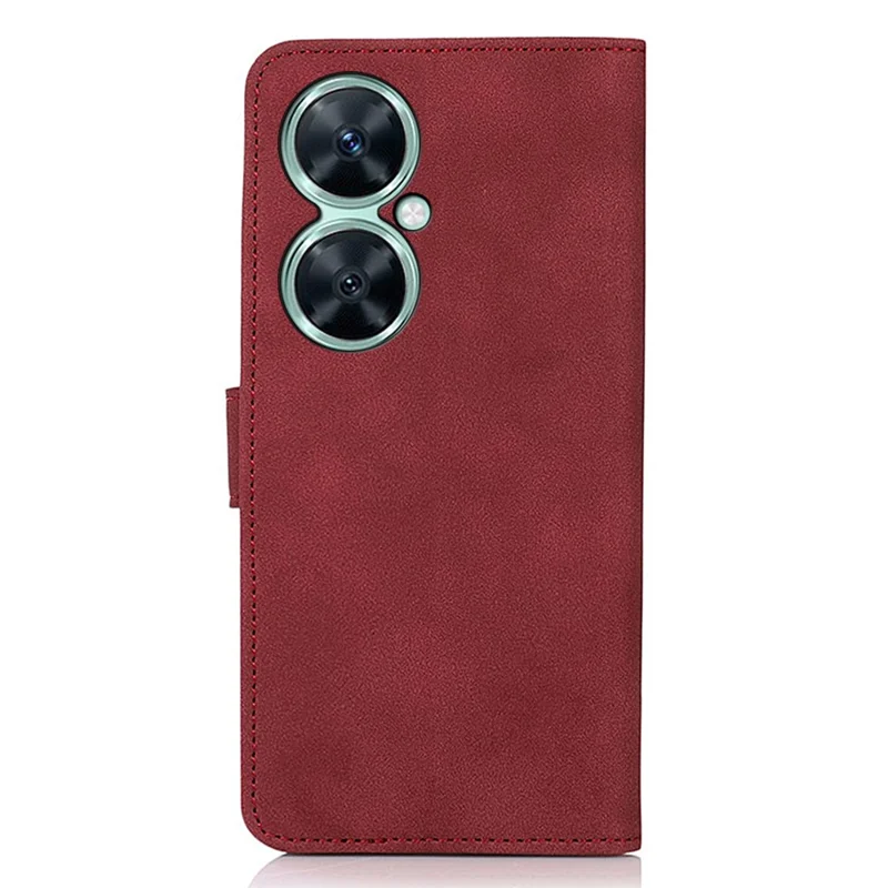 KHAZNEH For Huawei nova 11i / Enjoy 60 Pro / Maimang 20 Wallet Stand Phone Case Textured Leather Cover - Red