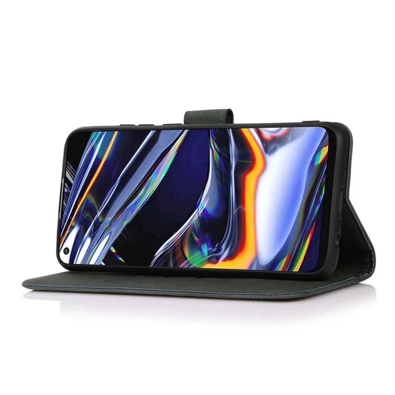 KHAZNEH Para Huawei nova 11i / Enjoy 60 Pro / Maimang 20 Capa de Telefone com Suporte de Carteira de Couro Texturizado - Verde