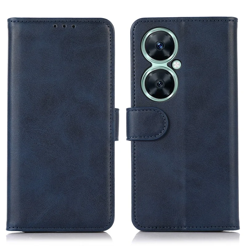 Für Huawei nova 11i / Enjoy 60 Pro / Maimang 20 PU-Leder-Geldbörsen-Hülle mit Ständer, Kuhledertextur, Handyhülle - Blau