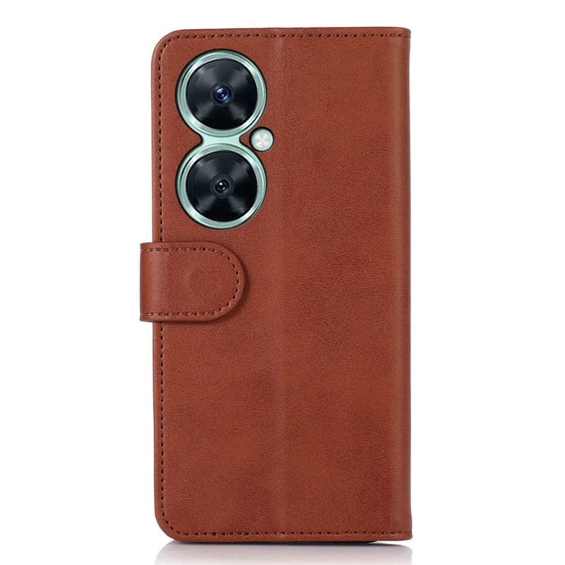 For Huawei nova 11i / Enjoy 60 Pro / Maimang 20 PU Leather Wallet Case Stand Cowhide Texture Phone Cover - Brown