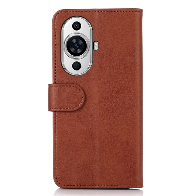For Huawei nova 11 Pro / nova 11 Ultra Cowhide Texture Phone Wallet Case PU Leather Phone Stand Cover - Brown