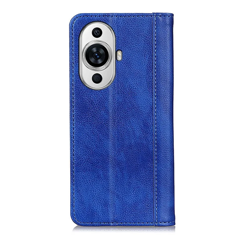 For Huawei nova 11 / nova 12s 4G / nova 12 Lite 4G Phone Wallet Case Litchi Texture Split Leather Phone Cover with Stand - Blue