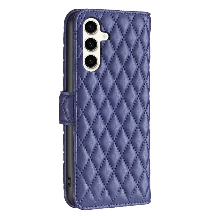 BINFEN COLOR BF Style-14 per Samsung Galaxy S23 FE Custodia per telefono anti-caduta in pelle PU con supporto - Blu