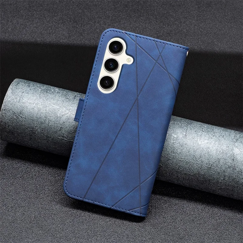 BINFEN COLOR Custodie per telefono Samsung Galaxy S23 FE Portafoglio Supporto Rivestimento in pelle con stampa geometrica - Blu