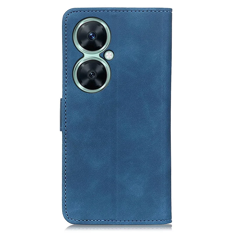 KHAZNEH For Huawei nova 11i / Enjoy 60 Pro Retro Texture PU Leather Phone Case Anti-Scratch Flip Stand Wallet Shell - Blue