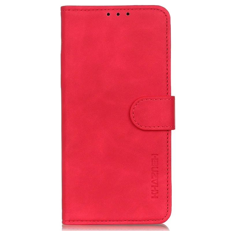 KHAZNEH Für Huawei nova 11i / Enjoy 60 Pro Retro Textur PU Leder Handyhülle Anti-Kratzer Flip Stand Geldbörse Schale - Rot