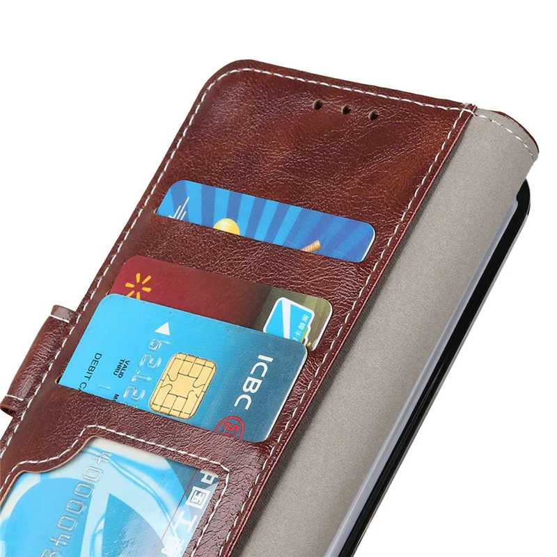 For Huawei Enjoy 60 Pro / nova 11i Wallet Stand Anti-Scratch Phone Case Retro Crazy Horse Texture PU Leather Phone Cover - Brown