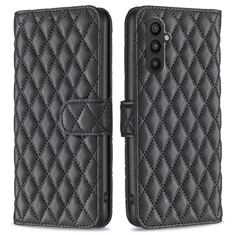 BINFEN COLOR BF Style-14 for Samsung Galaxy A25 5G (Global) (161.0 x 76.5 x 8.3mm) Stand Leather Phone Case - Black
