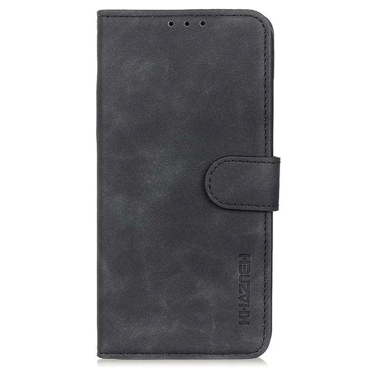KHAZNEH For Huawei nova 11 Pro / nova 11 Ultra Flip Stand Shell Magnetic Clasp Retro Texture Wallet Cover PU Leather Phone Case - Black