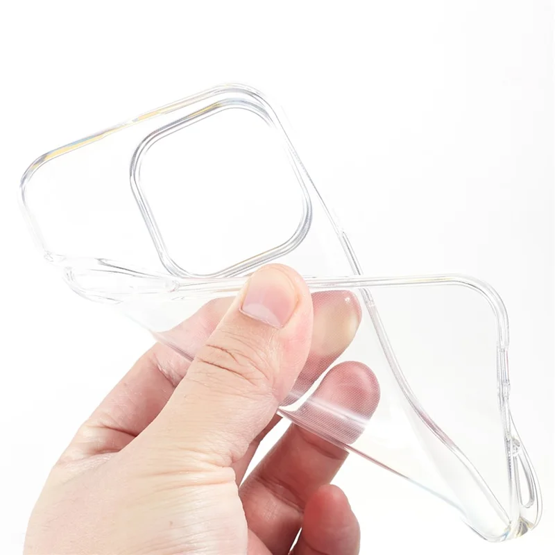 Para iPhone 15 Pro Capa de Celular Resistente a Choques Transparente de TPU Anti-Arranhões
