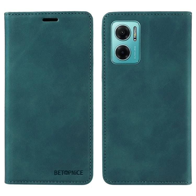 BETOPNICE 003 For Xiaomi Redmi 10 5G / Note 11E 5G / 10 Prime+ 5G / 11 Prime 5G Phone Flip Case Stand Leather RFID Blocking Wallet Cover - Green