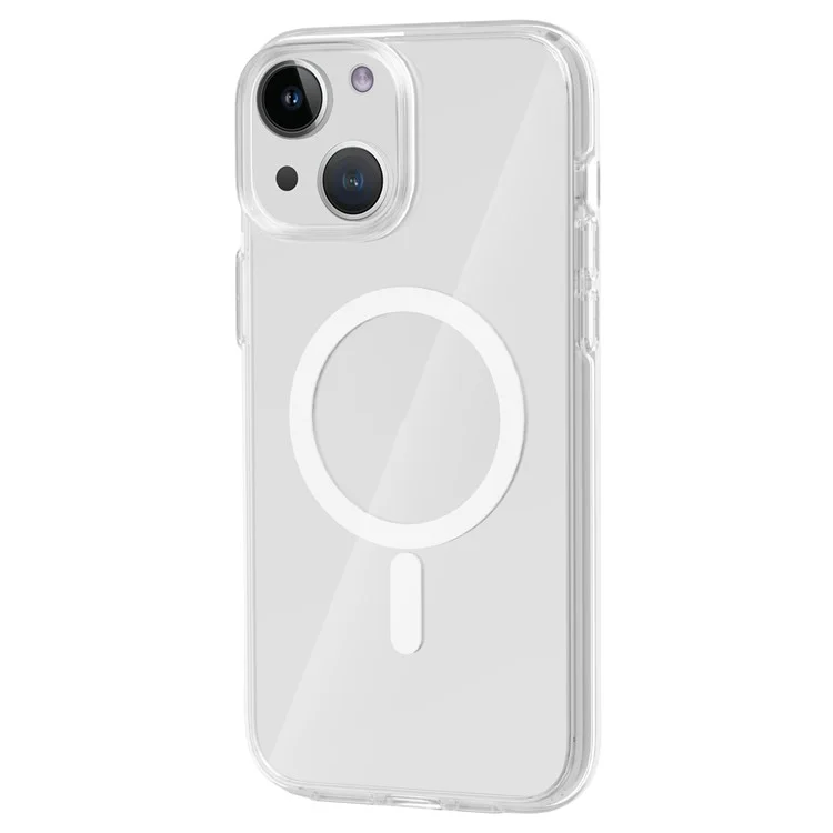 Clear Phone Case for iPhone 15 , Scratch Resistant PC + TPU Compatible with MagSafe Cover - Transparent