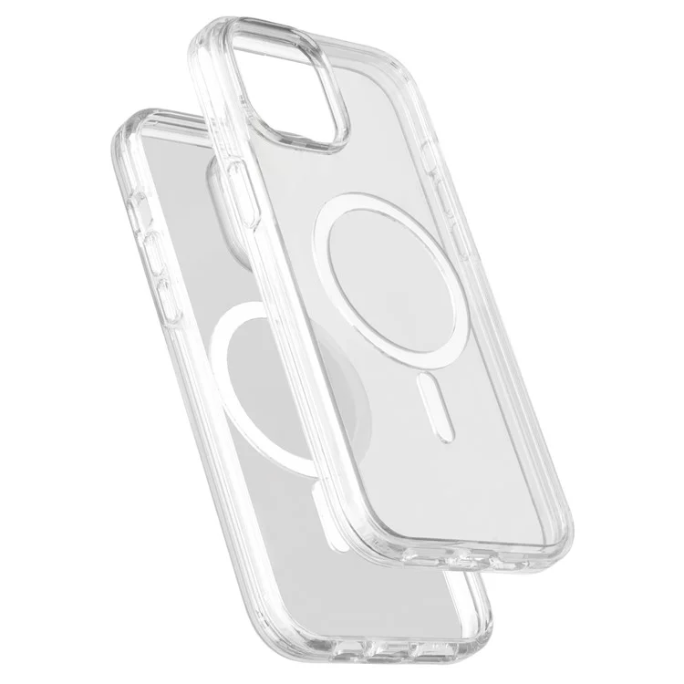 Clear Phone Case for iPhone 15 , Scratch Resistant PC + TPU Compatible with MagSafe Cover - Transparent
