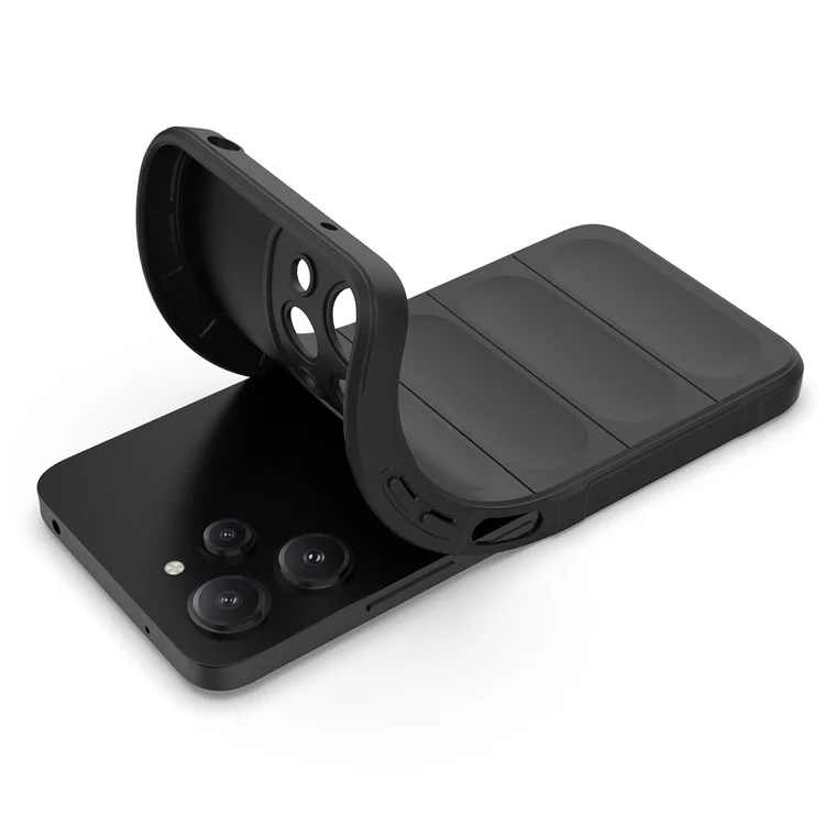 TPU Phone Case for Xiaomi Redmi 12 4G , Rugged Back Dropproof Cover - Black