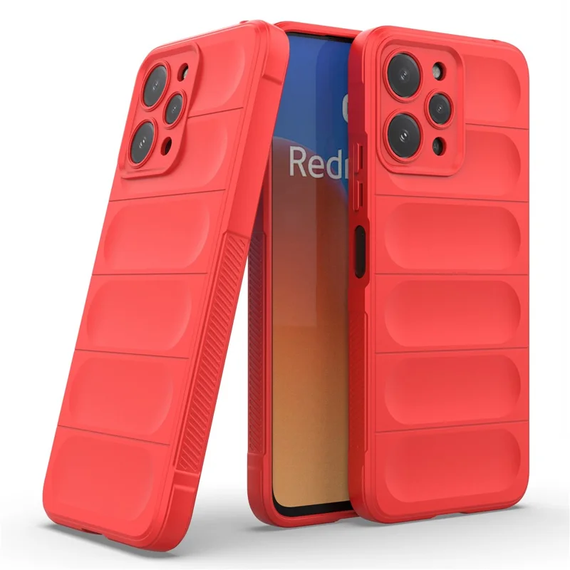 TPU-Handyhülle für Xiaomi Redmi 12 4G, robuste Rückseite, sturzsichere Abdeckung - Rot
