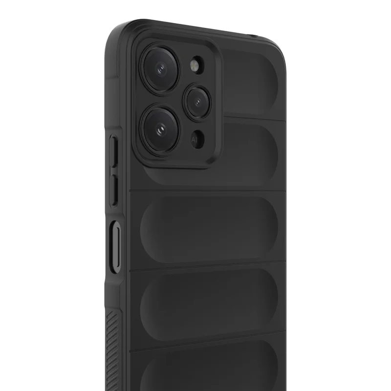 Coque de téléphone en TPU pour Xiaomi Redmi 12 4G, coque arrière robuste anti-chocs - Gris clair