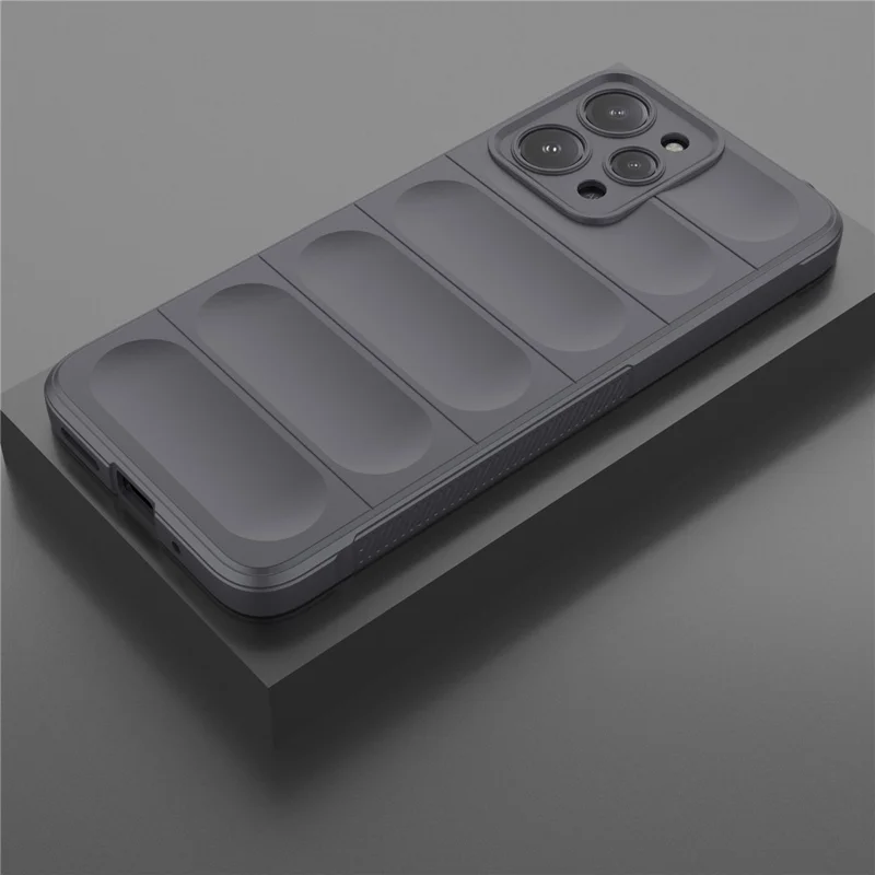 TPU Phone Case for Xiaomi Redmi 12 4G , Rugged Back Dropproof Cover - Dark Grey