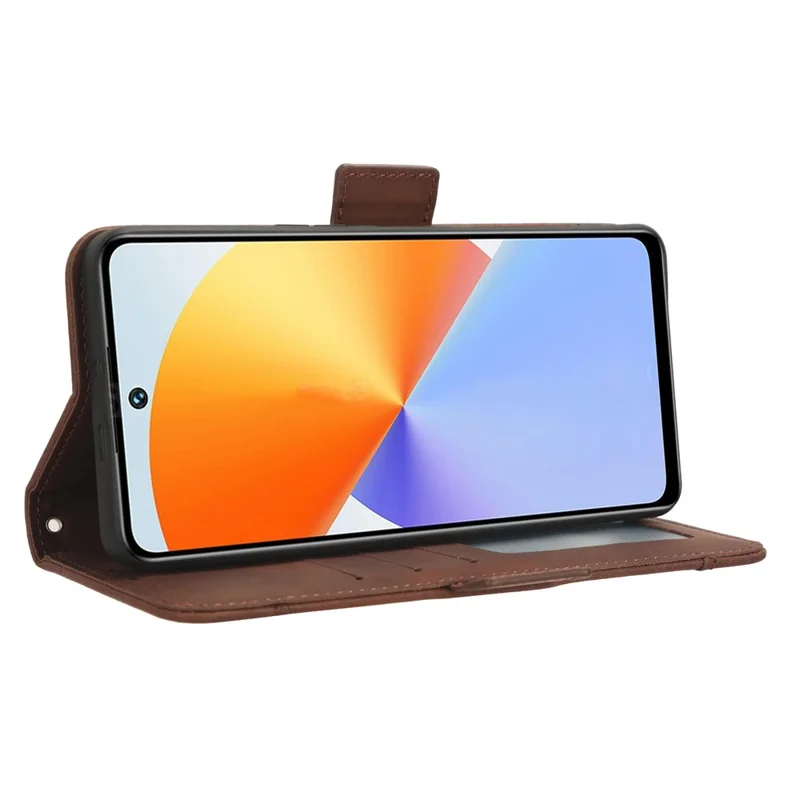 For Infinix Note 30 VIP 5G X6710 Multiple Card Slots PU Leather Case Phone Wallet Stand Cover - Brown