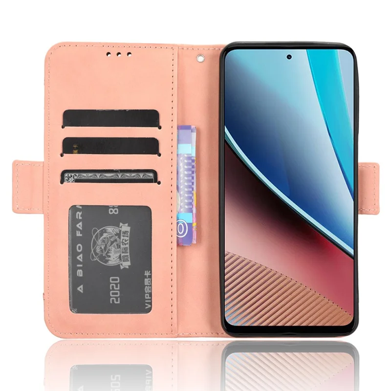 For Motorola Moto G Stylus 5G (2023) TPU+PU Leather Phone Case Wallet Multiple Card Slots Phone Stand Cover - Pink