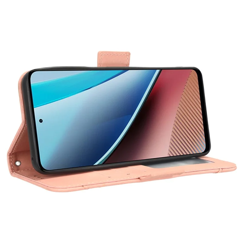 For Motorola Moto G Stylus 5G (2023) TPU+PU Leather Phone Case Wallet Multiple Card Slots Phone Stand Cover - Pink