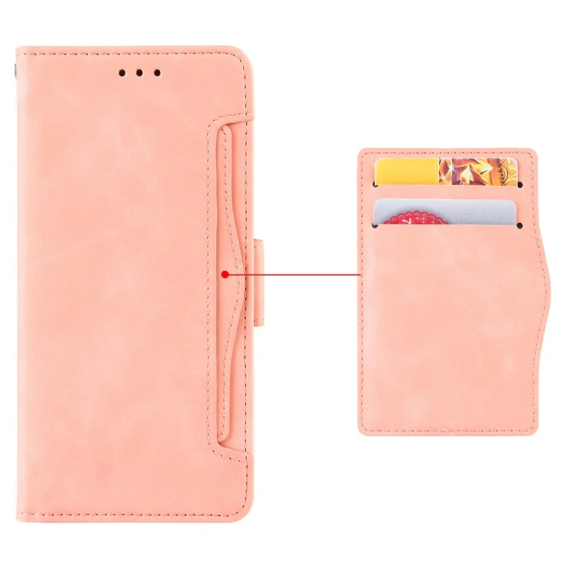 For Motorola Moto G Stylus 5G (2023) TPU+PU Leather Phone Case Wallet Multiple Card Slots Phone Stand Cover - Pink