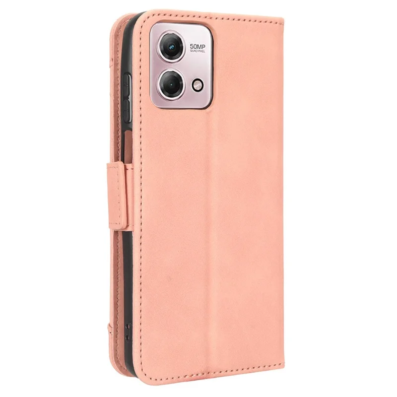 For Motorola Moto G Stylus 5G (2023) TPU+PU Leather Phone Case Wallet Multiple Card Slots Phone Stand Cover - Pink