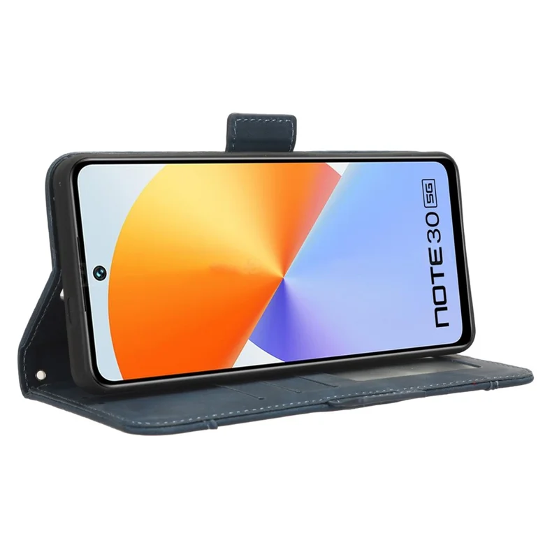 For Infinix Note 30 4G / X6833B / X6716B Anti-Scratch PU Leather Case Wallet Phone Stand Cover with Multiple Card Slots - Blue