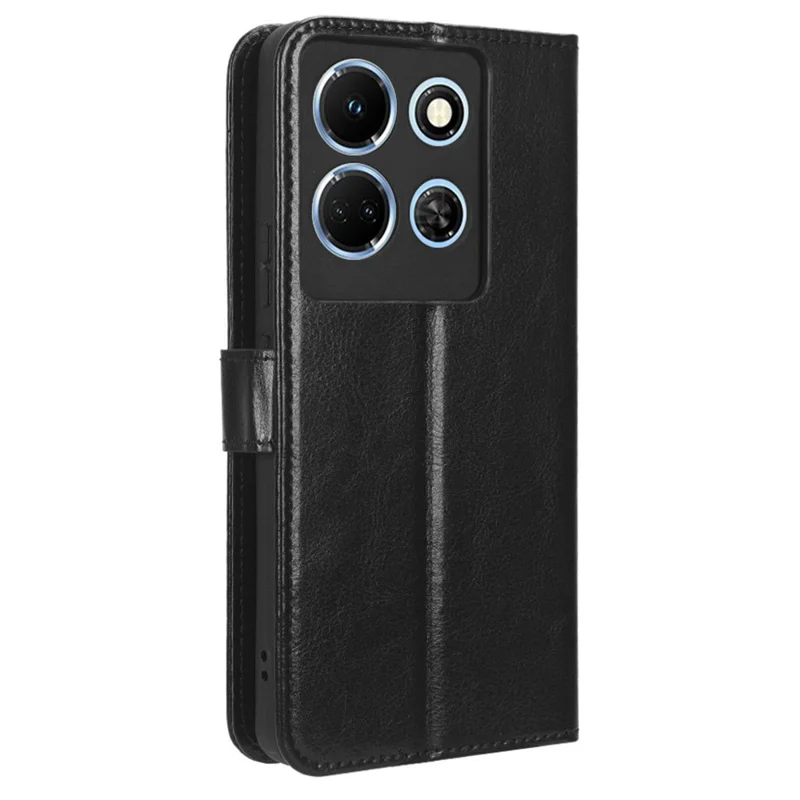 Per Infinix Note 30 4G X6833B / X6716B Crazy Horse Texture Stand Case Leather Wallet Phone Cover - Nero