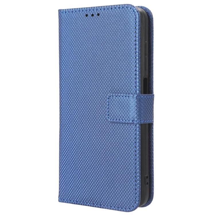 Für Oppo Reno10 5G CPH2531 (Global) / Reno10 Pro 5G CPH2525 (Global) Leder-Wallet-Handyhülle mit Diamanttextur und Ständer - Blau