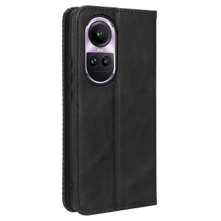 Чехол-книжка из искусственной кожи для Oppo Reno10 5G CPH2531 (глобальная версия) / Reno10 Pro 5G CPH2525 (глобальная версия) - черный
