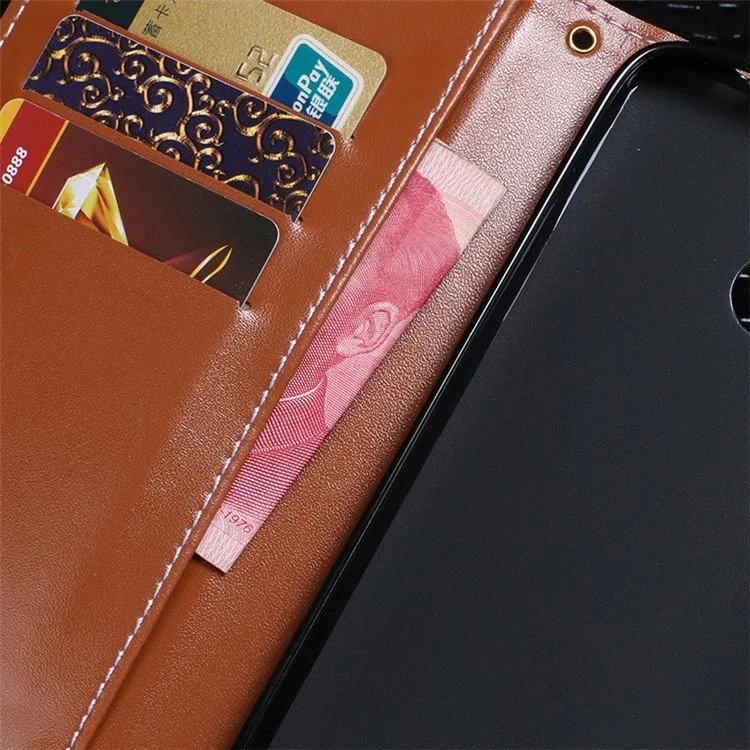 IDEWEI Pour Xiaomi Redmi Note 12R Pro 5G Coque de téléphone en cuir de texture de crocodile avec support - Noir