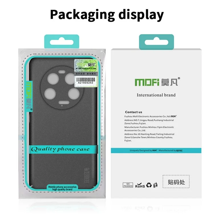 MOFI Shield Matte Series For Xiaomi 13 Ultra Phone Case Ultra-Thin Frosted Skin Anti-Scratch Hard PC Cover - Black
