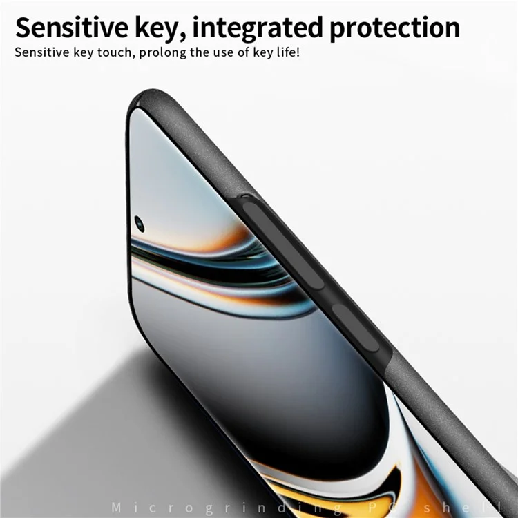 MOFI Shield Matte Series For Realme 11 Pro 5G Matte Hard PC Phone Case Anti-scratch Phone Cover - Black