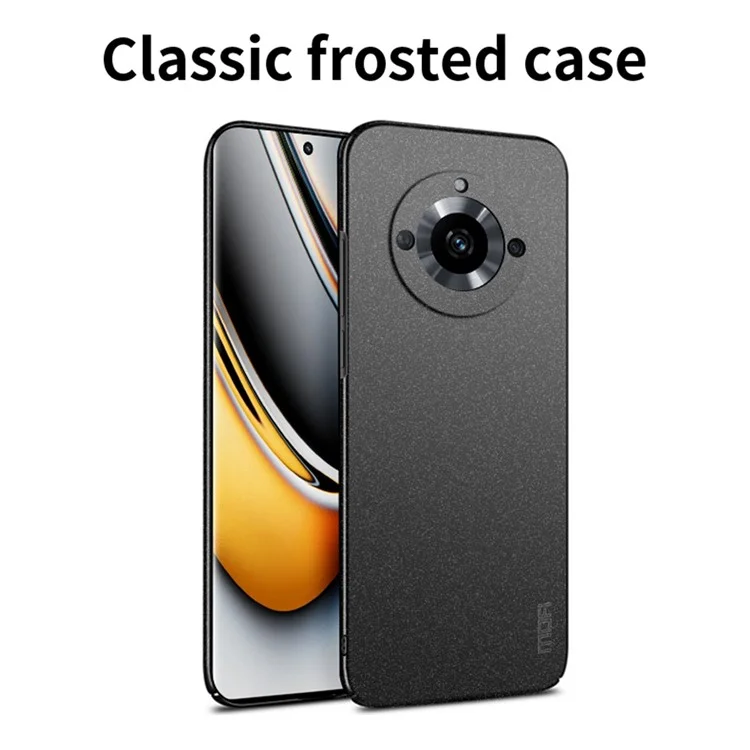 MOFI Shield Matte Series For Realme 11 Pro+ 5G Matte Phone Case Scratch-proof PC Hard Phone Cover - Black
