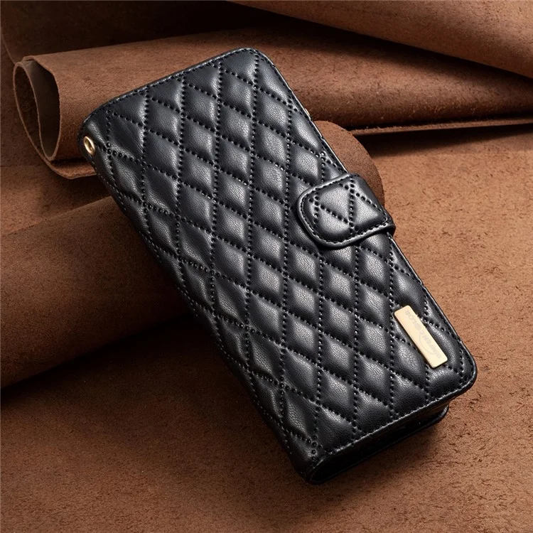 BINFEN COLOR Pour Samsung Galaxy Z Fold5 5G Étui Portefeuille en Cuir avec Fermeture Éclair Poche - Noir