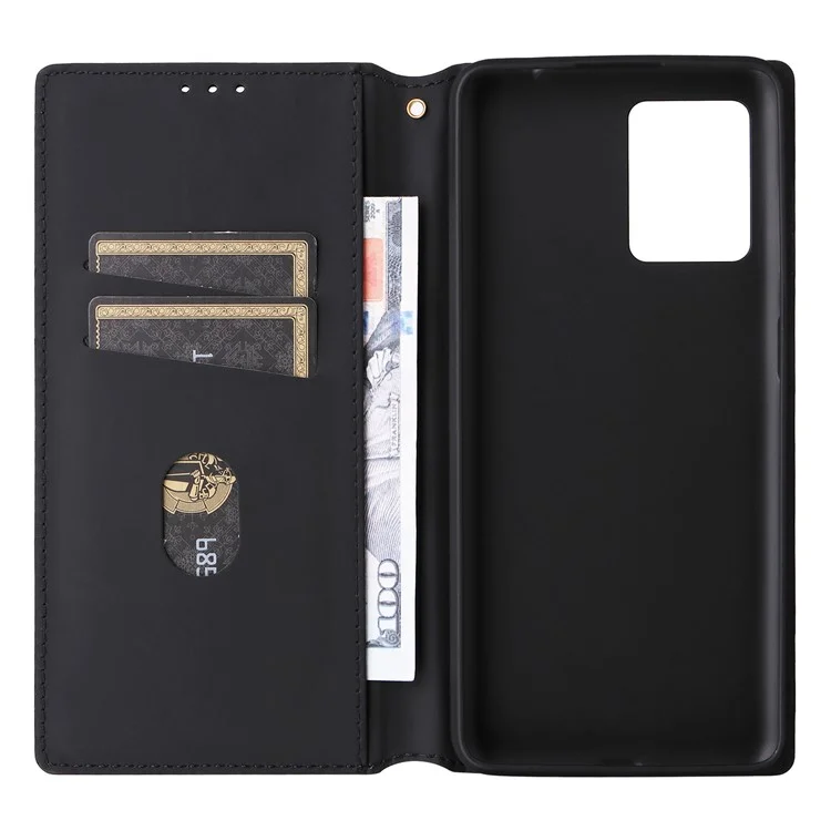 Wallet Case für Blackview Oscal C30 / C30 Pro, PU-Leder Rhombus-Prägung Standfunktelefon-Hülle - Rot