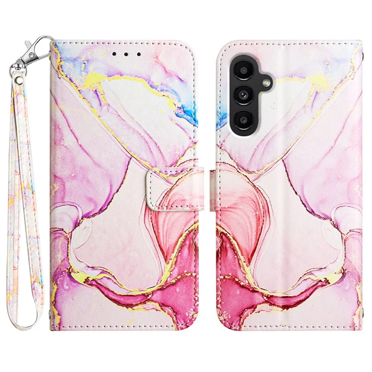 Per Samsung Galaxy A24 4G (162,1 x 77,6 x 8,3 mm) Flip Wallet Case Custodia in pelle Stand Phone - Rose Gold LS005