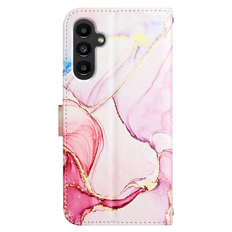 Per Samsung Galaxy A24 4G (162,1 x 77,6 x 8,3 mm) Flip Wallet Case Custodia in pelle Stand Phone - Rose Gold LS005