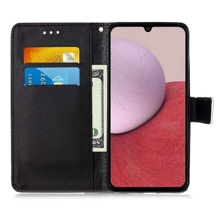 Per Samsung Galaxy A24 4G (162,1 x 77,6 x 8,3 mm) Flip Phone Case Leather Wallet Stand Cover - Tiger