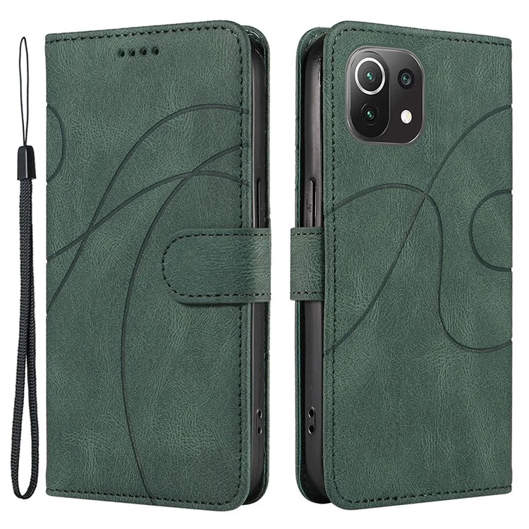Per Xiaomi Mi 11 Lite 4G / 5g / 11 Lite 5G NE Wallet pe Coperchi - Verde
