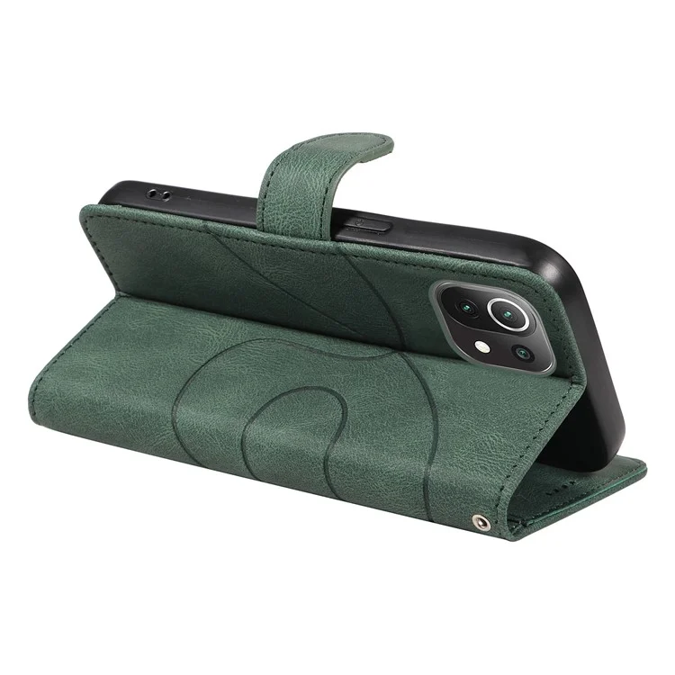 Per Xiaomi Mi 11 Lite 4G / 5g / 11 Lite 5G NE Wallet pe Coperchi - Verde