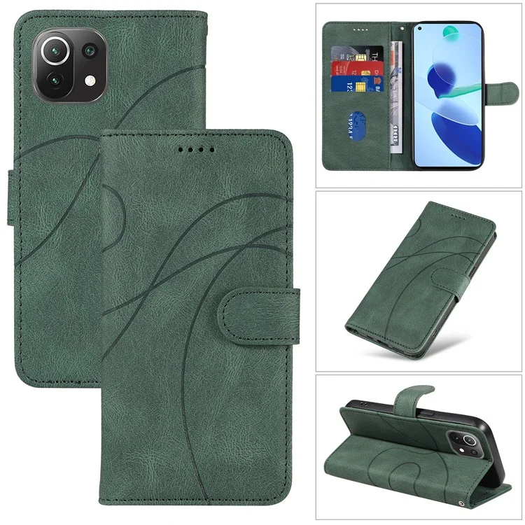 Per Xiaomi Mi 11 Lite 4G / 5g / 11 Lite 5G NE Wallet pe Coperchi - Verde