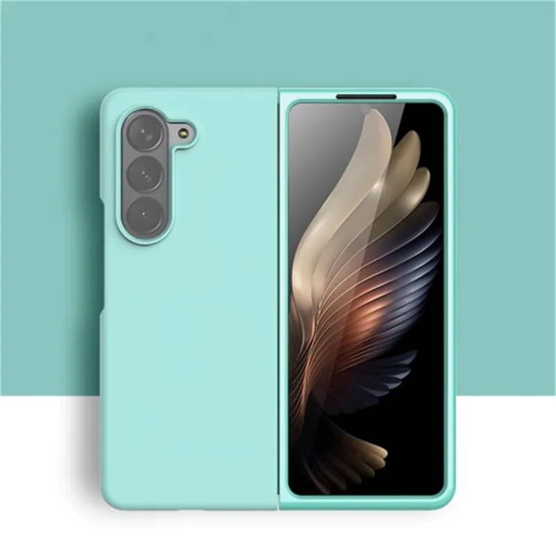 Para Samsung Galaxy Z Fold5 5G Funda de Teléfono de Silicona Líquida Anti-Caída Ultradelgada a Prueba de Golpes - Azul Bebé