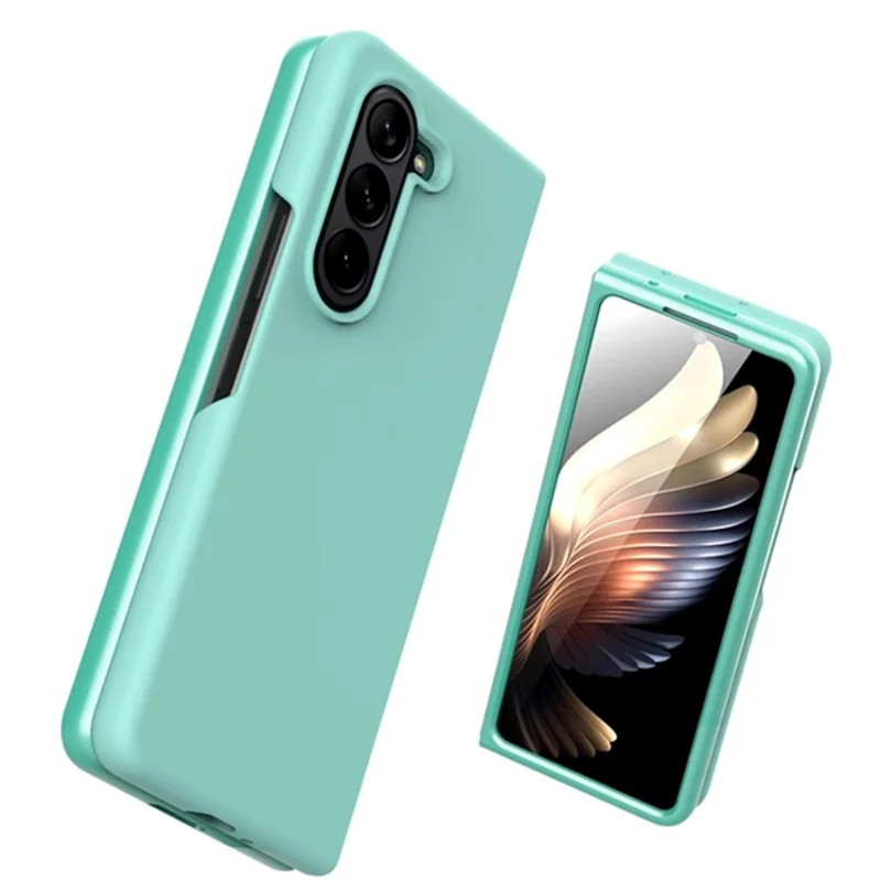 Para Samsung Galaxy Z Fold5 5G Funda de Teléfono de Silicona Líquida Anti-Caída Ultradelgada a Prueba de Golpes - Azul Bebé