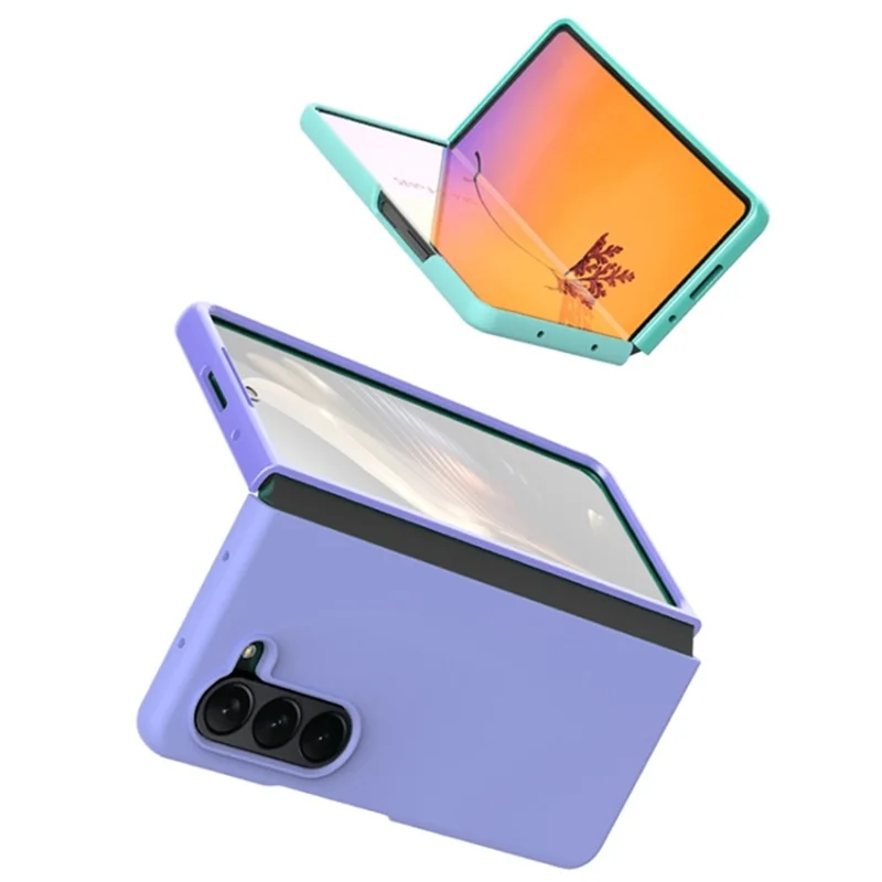 Para Samsung Galaxy Z Fold5 5G Funda de Teléfono de Silicona Líquida Anti-Caída Ultradelgada a Prueba de Golpes - Azul Bebé