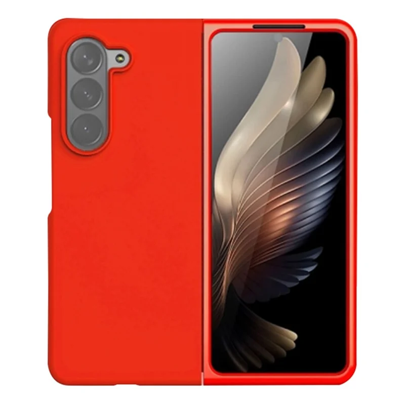 For Samsung Galaxy Z Fold5 5G Liquid Silicone Anti-Drop Phone Case Ultra Slim Shockproof Cover - Red