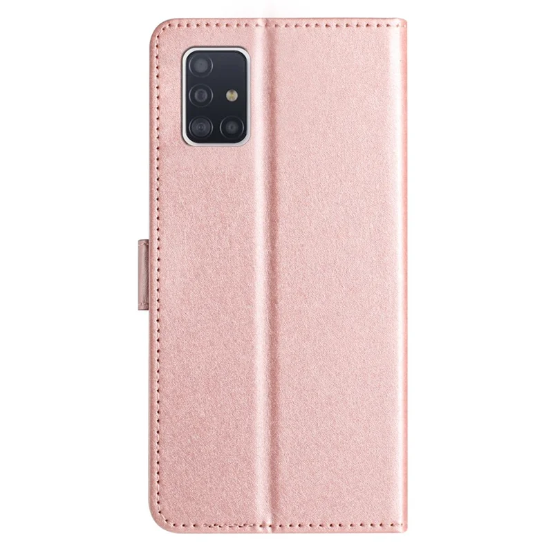Para Samsung Galaxy A71 4G SM-A715 Capa de Carteira de Telefone à Prova de Arranhões em Couro com Suporte - Rose Gold